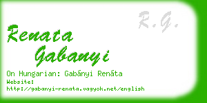 renata gabanyi business card