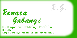 renata gabanyi business card